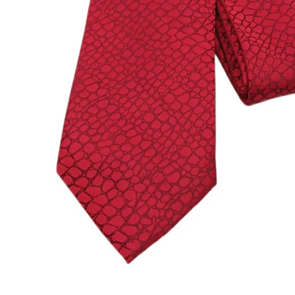 Christian Dior Monsieur Silk Tie Men’s 61.5” Red Vtg Luxury Wedding Classic New - Picture 1 of 4